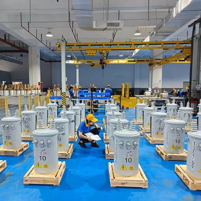 टोरोइडल कॉइल संरचना 100kVA 150kVA एकल चरण तेल से भरा कम हानि वाला ट्रांसफार्मर
