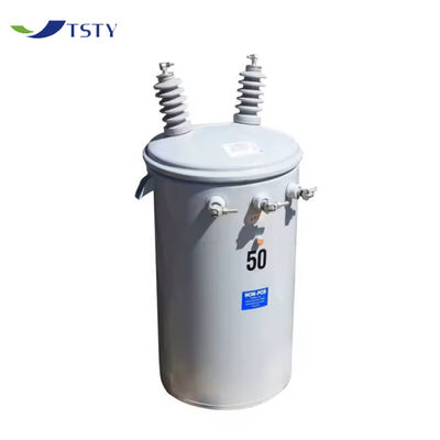 तेल से भरा हुआ पोल माउंटेड ट्रांसफार्मर 15kva 4160V से 480/277V 25kva 37.5kva एकल चरण